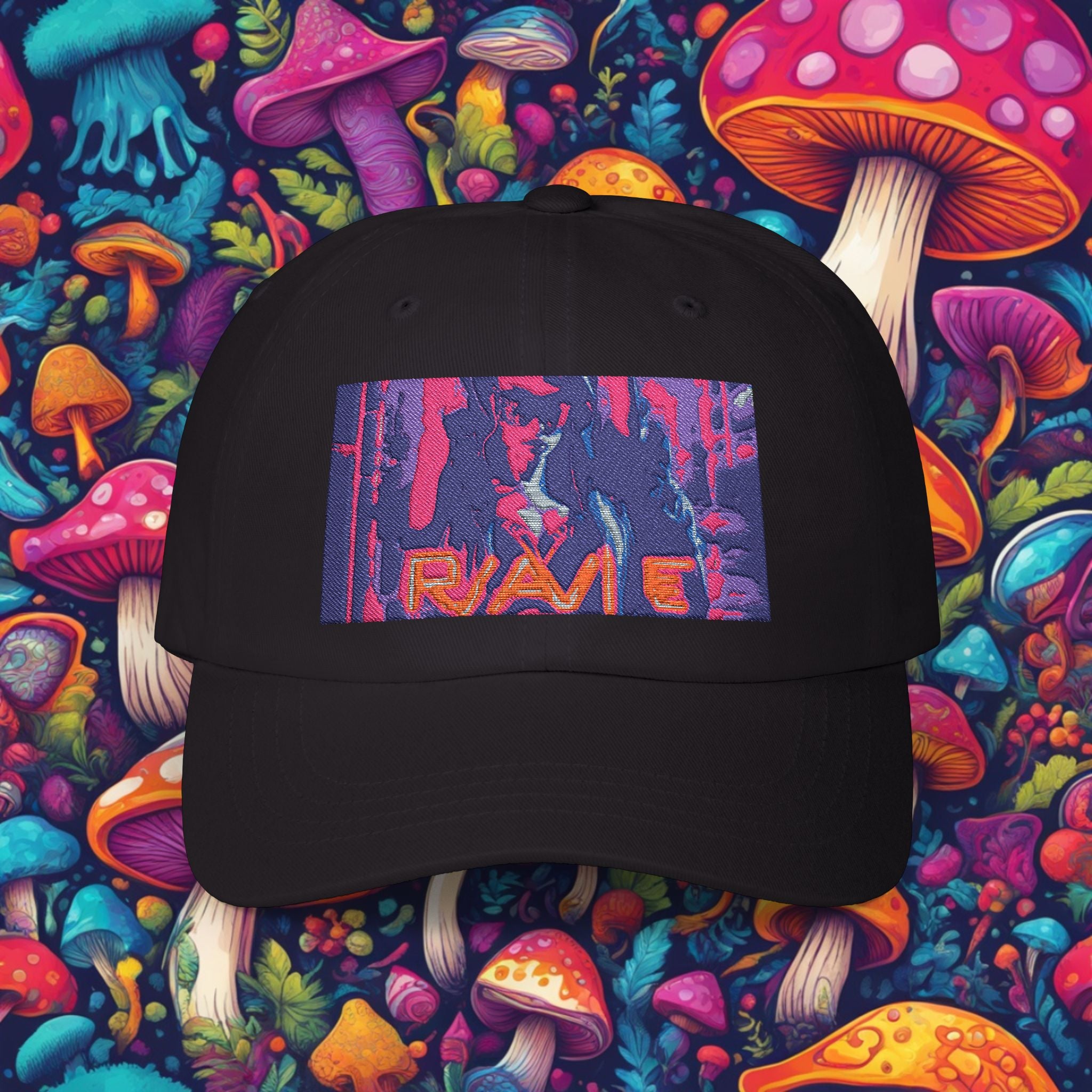 Embroidered Rave Base Ball Cap