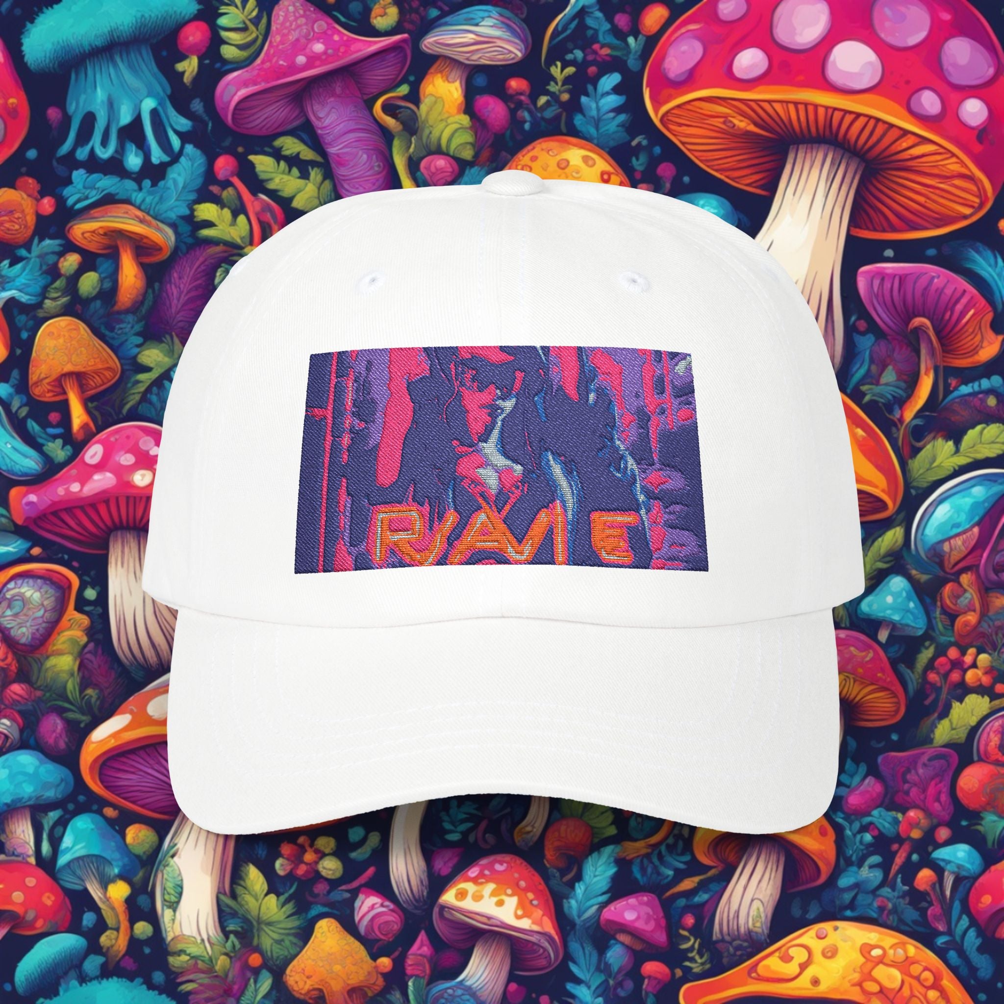 Embroidered Rave Base Ball Cap