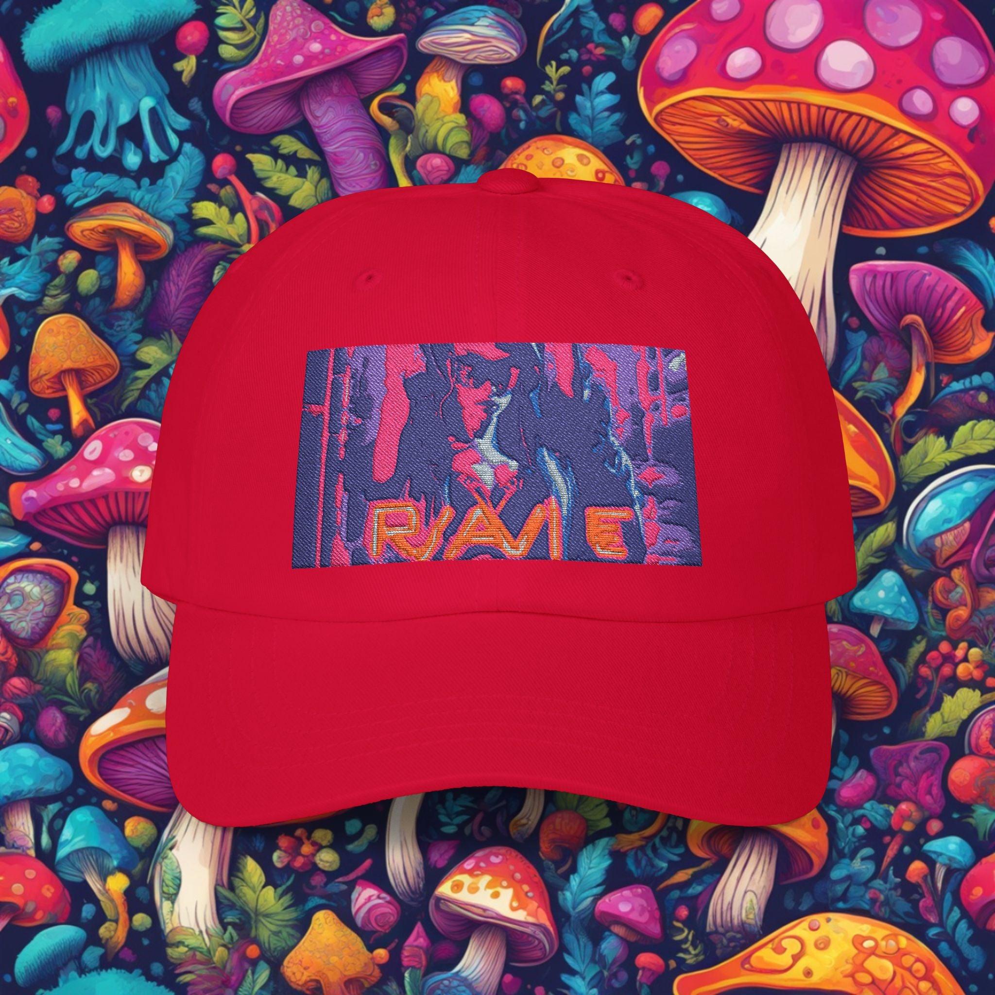 Embroidered Rave Base Ball Cap