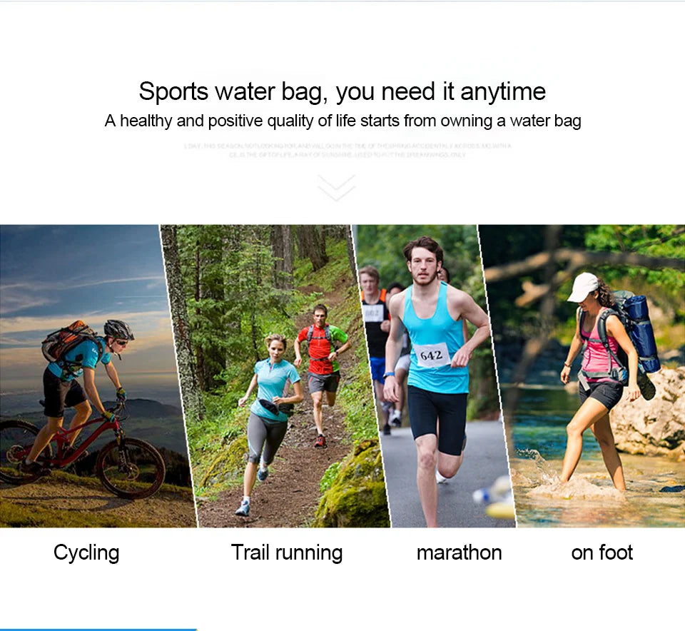 Water Reservoir Water Bladder Hydration Pack Storage Bag 1.5L 2L 3L Running Hydration Vest Backpack for Camping Hiking Climbing
