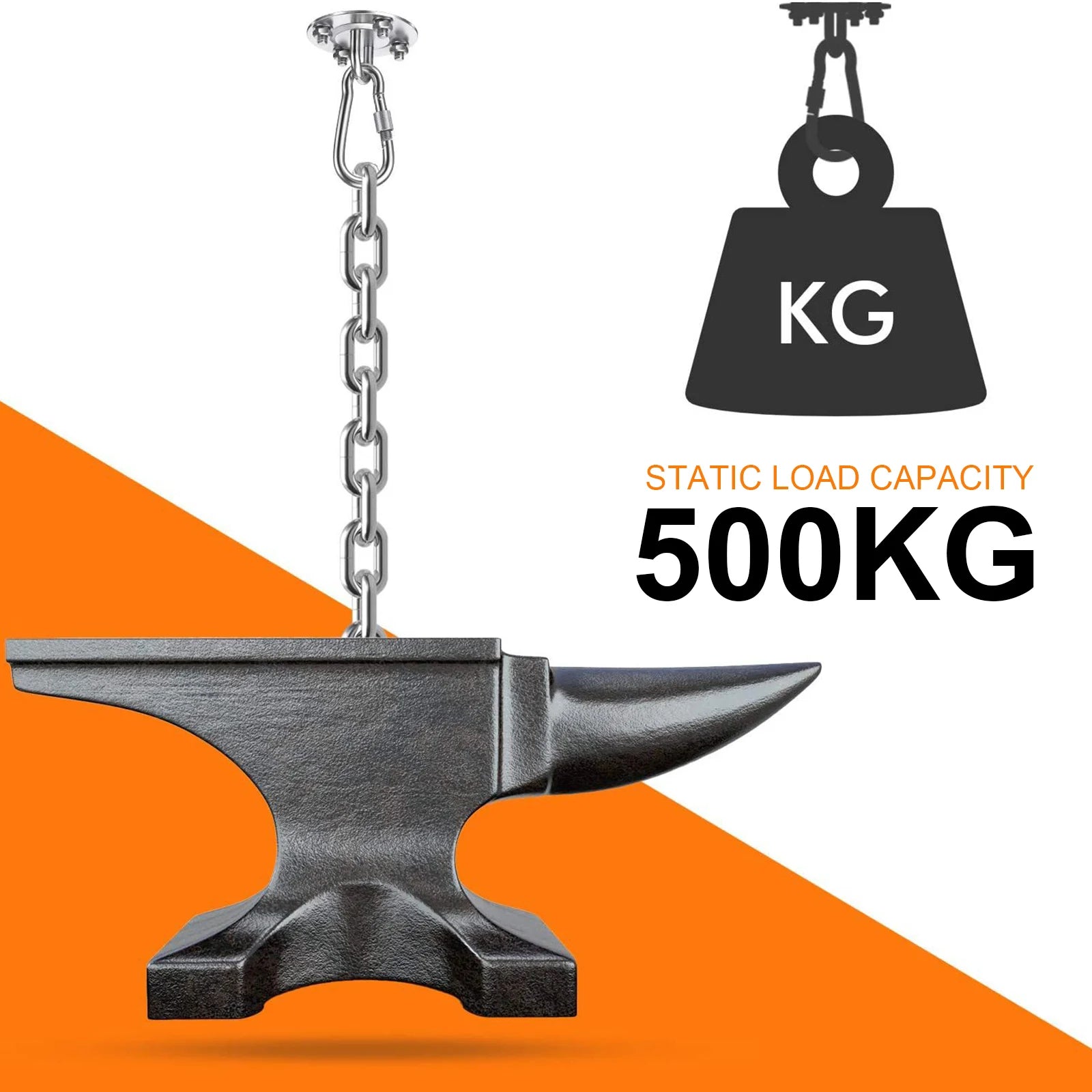 Hammock Hanging Kit - 500KG Capacity Ceiling Hammock Mount for Indoor Outdoor
