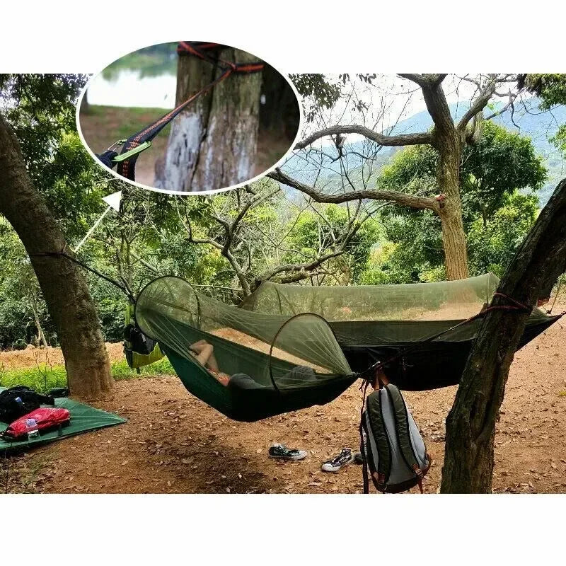 2Pcs Hammock Straps 5 Ring Height Load-bearing Knots Reinforced Polyester Straps For Outdoor Hammocks