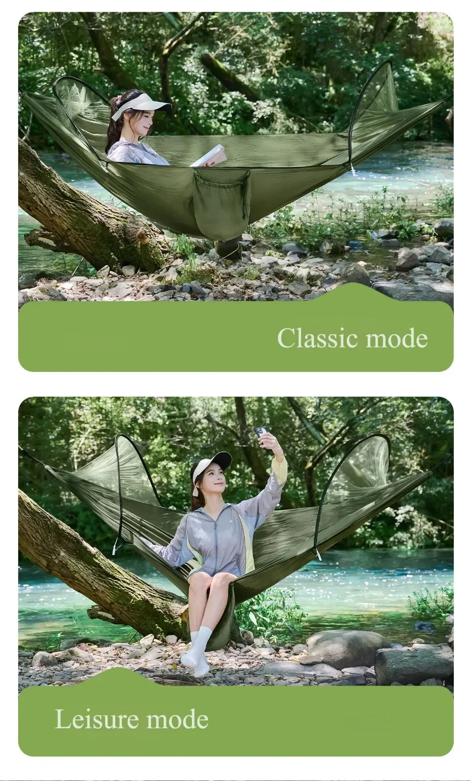 Hammock Sleep Swing Portable Net Outdoor Strength Parachute Fabric Hanging Camping Garden Hammock for Wilderness Camping on Foot