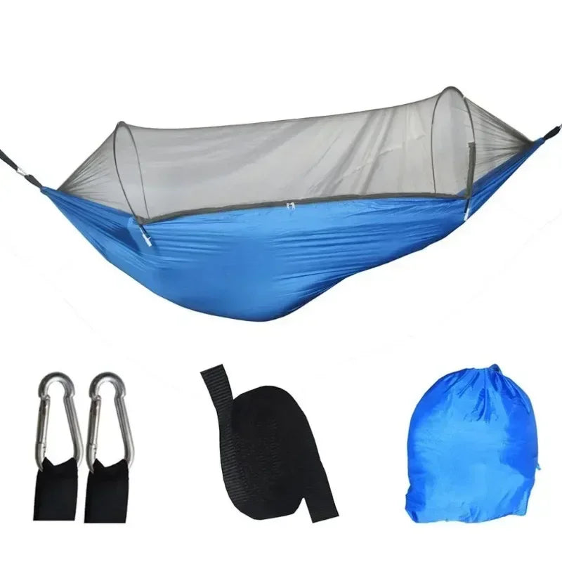 Hammock Sleep Swing Portable Net Outdoor Strength Parachute Fabric Hanging Camping Garden Hammock for Wilderness Camping on Foot