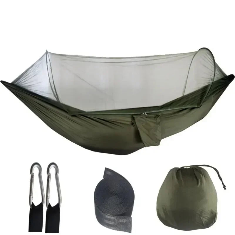 Hammock Sleep Swing Portable Net Outdoor Strength Parachute Fabric Hanging Camping Garden Hammock for Wilderness Camping on Foot