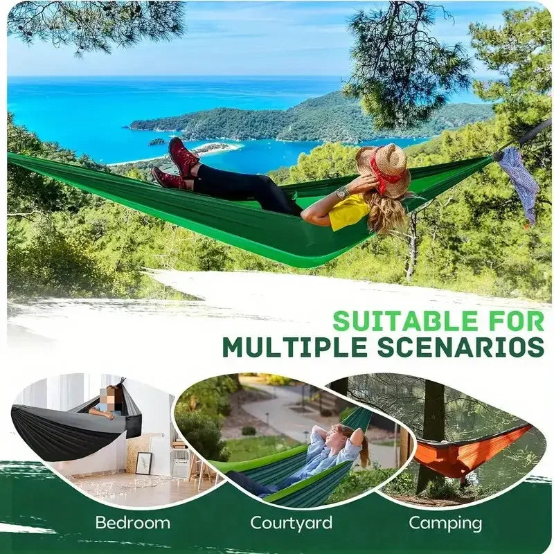 Outdoor Camping Hammock with Rope and Storage Bag Lightweight and Durable Fabric Suitable for Beach Picnics or Hiking