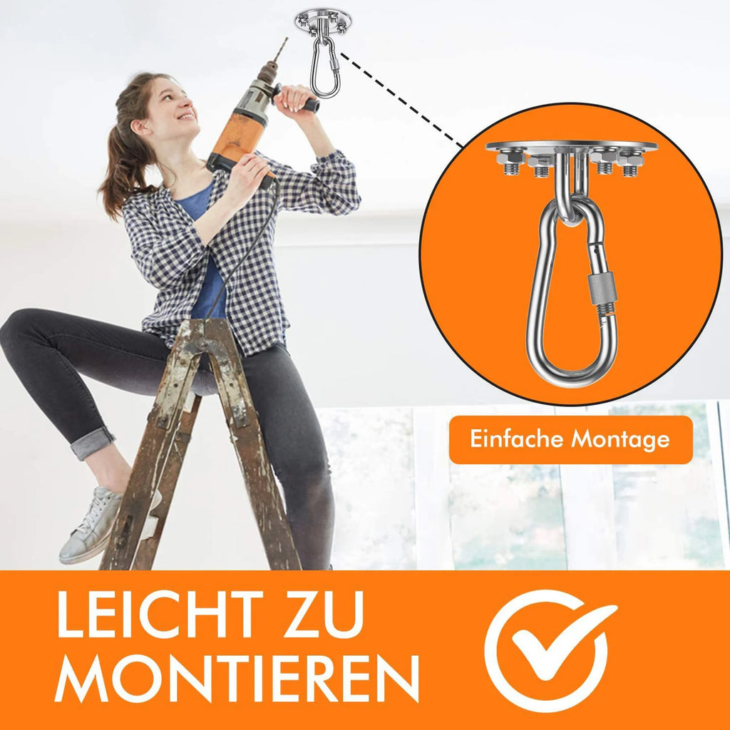 Hammock Hanging Kit - 500KG Capacity Ceiling Hammock Mount for Indoor Outdoor