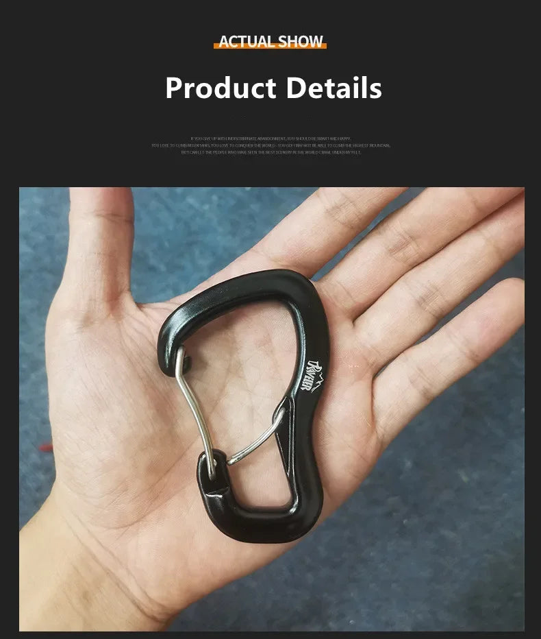 Outdoor Hammock Double Locking Buckle, Multifunctional Aluminum Alloy Hanging Buckle, Camping Hammock Quick Hanging Buckle