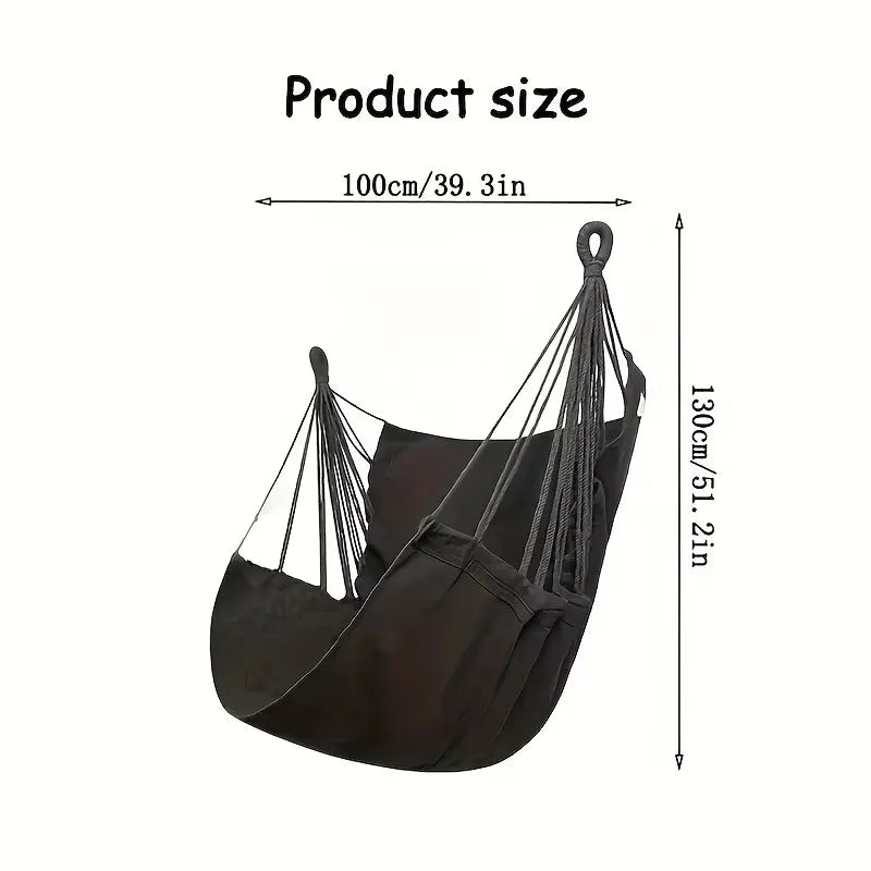 Fabric Hammock Chair Swing Rocking Chair With Storage Bag Dormitory Chair Portable Outdoor Garden Camping Anti Rollover Hammock