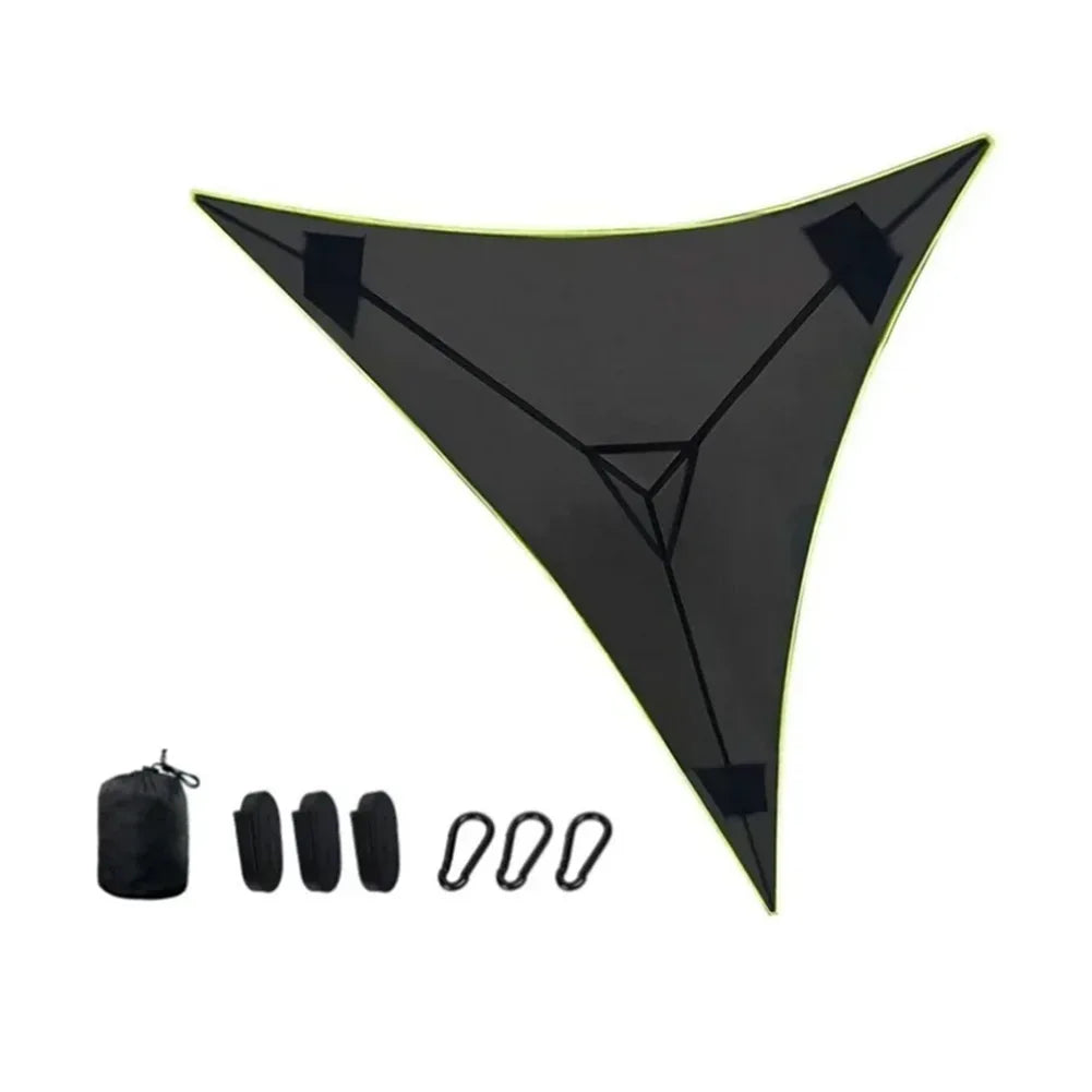3-4 Person Anti-Rollover Hammock Swing Outdoor Camping Portable Triangle Hammock High Strength Canvas Hanging Bed for Hiking