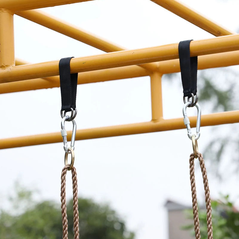 {MX} 2Pcs Durable Hammock Swing Hanging Belt And Steel Alloy Hooks Outdoor Camping Hiking Tools Hammock Accessories