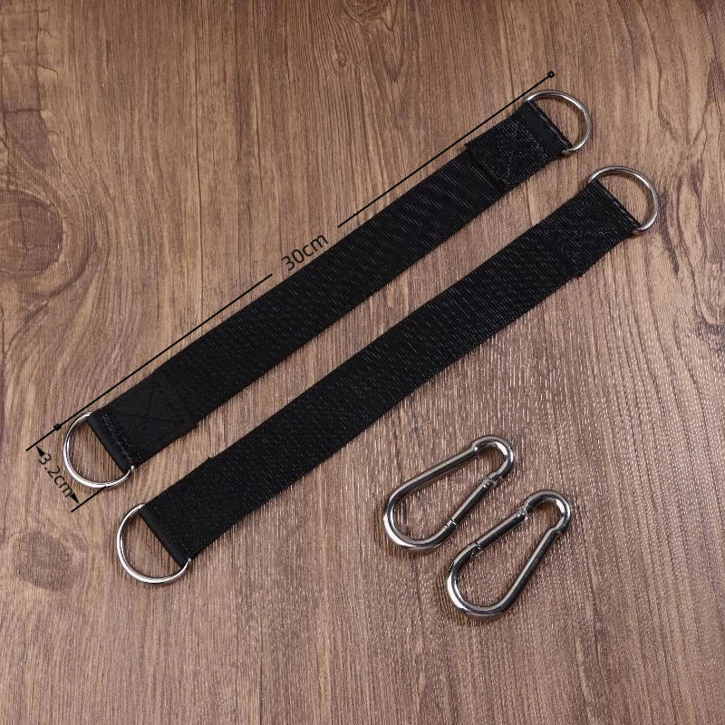 {MX} 2Pcs Durable Hammock Swing Hanging Belt And Steel Alloy Hooks Outdoor Camping Hiking Tools Hammock Accessories