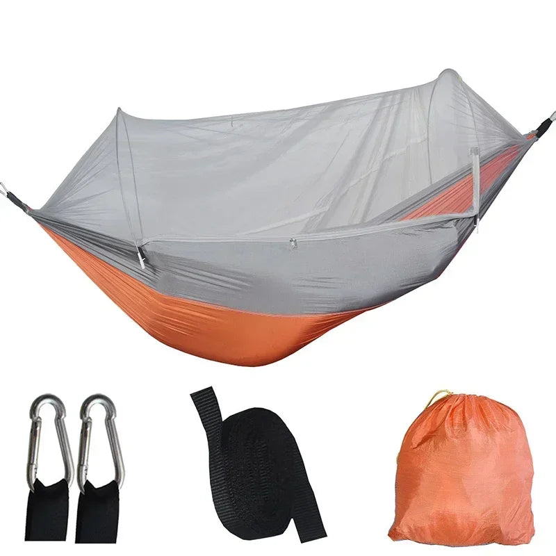 Hammock Sleep Swing Portable Net Outdoor Strength Parachute Fabric Hanging Camping Garden Hammock for Wilderness Camping on Foot