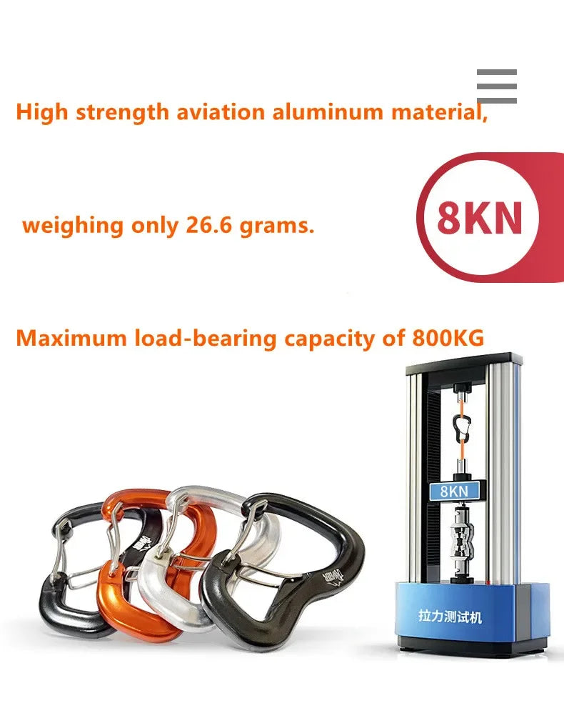 Outdoor Hammock Double Locking Buckle, Multifunctional Aluminum Alloy Hanging Buckle, Camping Hammock Quick Hanging Buckle