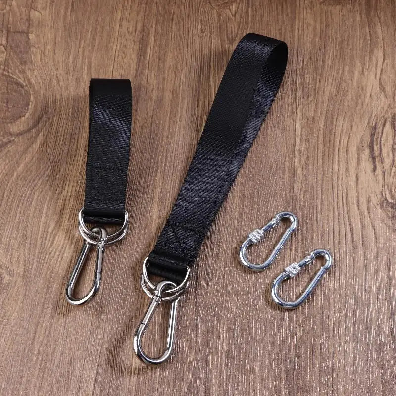 {MX} 2Pcs Durable Hammock Swing Hanging Belt And Steel Alloy Hooks Outdoor Camping Hiking Tools Hammock Accessories