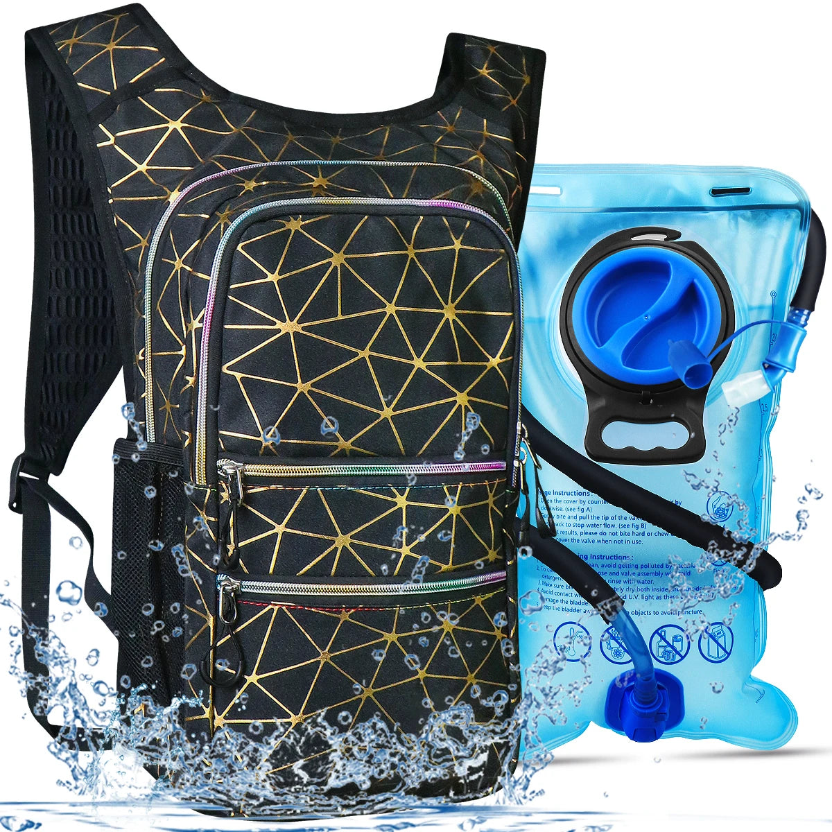 Bike Pack Portable Waterproof Backpack With Insulated Layer 3L Water Bag Outdoor Sport Climbing Hiking Pouch Hydration Backpack