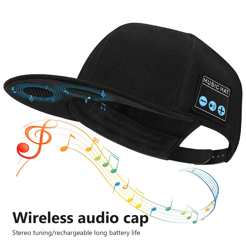 Music Hat with Bluetooth Speaker Adjustable Bluetooth Hat Wireless Smart Speaker Cap for Outdoor Sport Baseball Cap with Mic