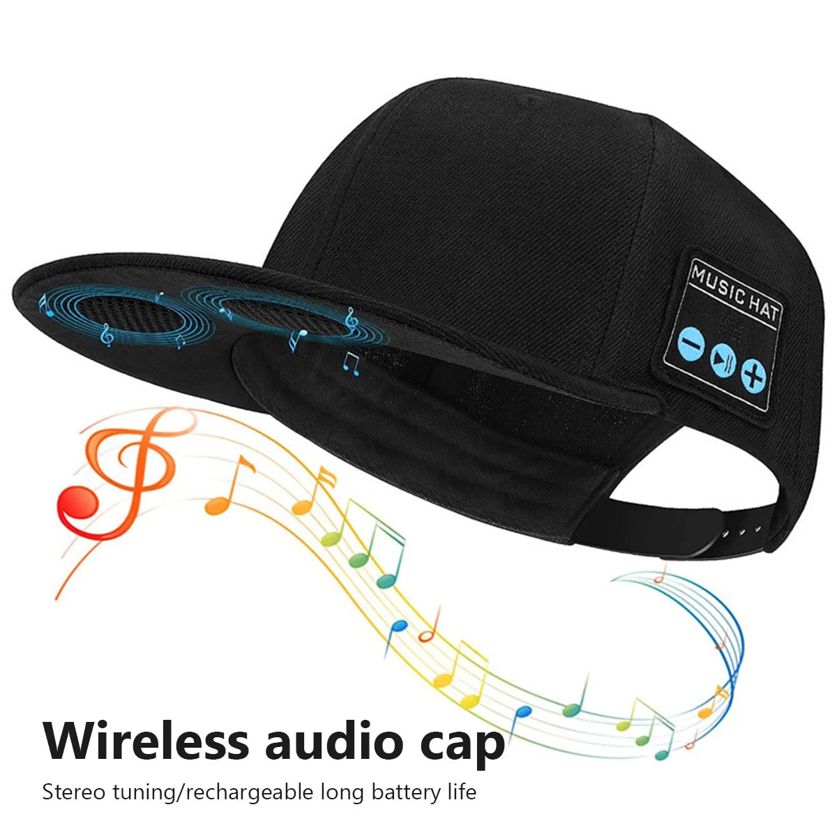 Music Hat with Bluetooth Speaker Adjustable Bluetooth Hat Wireless Smart Speaker Cap for Outdoor Sport Baseball Cap with Mic