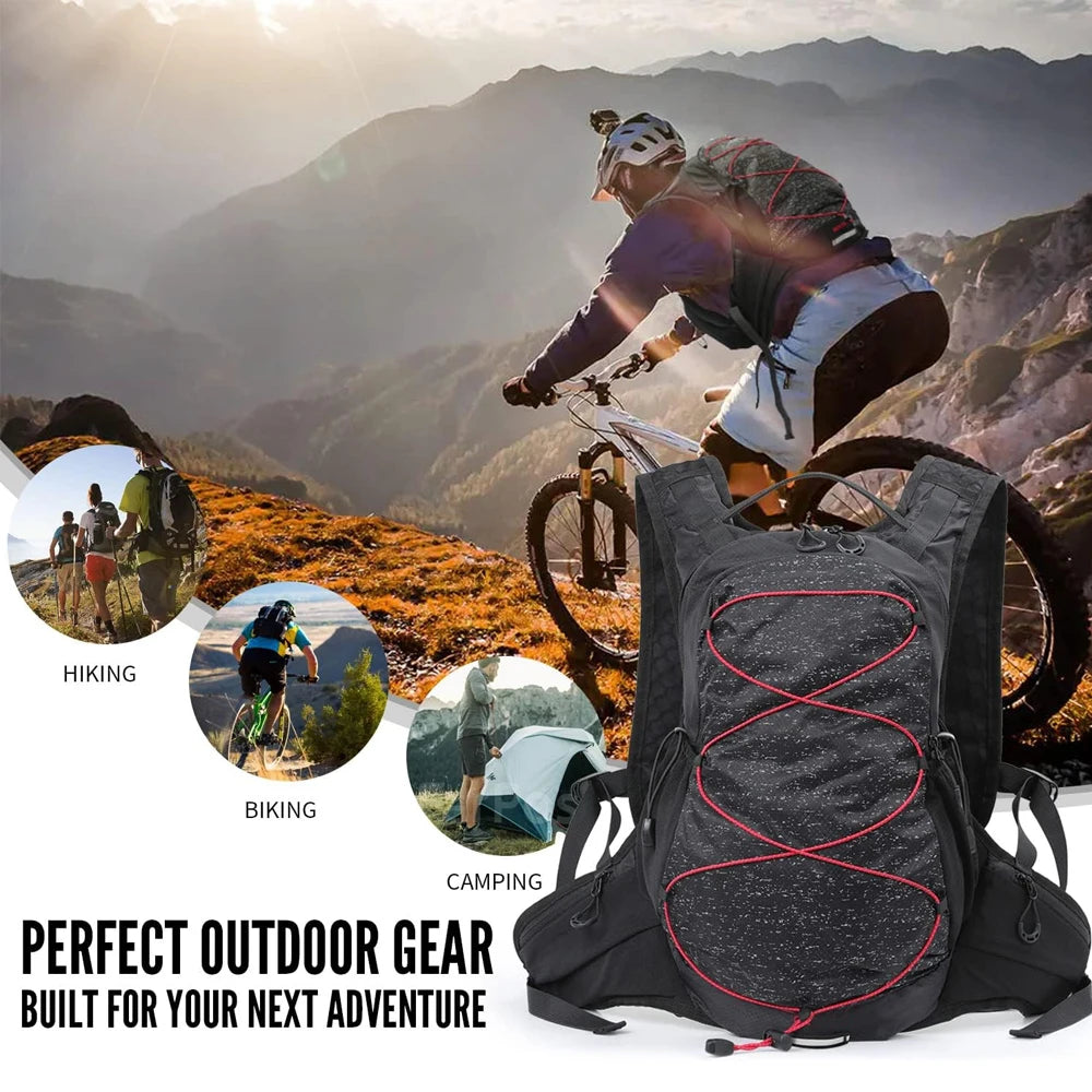 Trail Running Hydration Pack 16L,Cycling Backpack with Water Bladder,BPA-Free DrinkingTube,Quick-Access Pockets for HikingSports