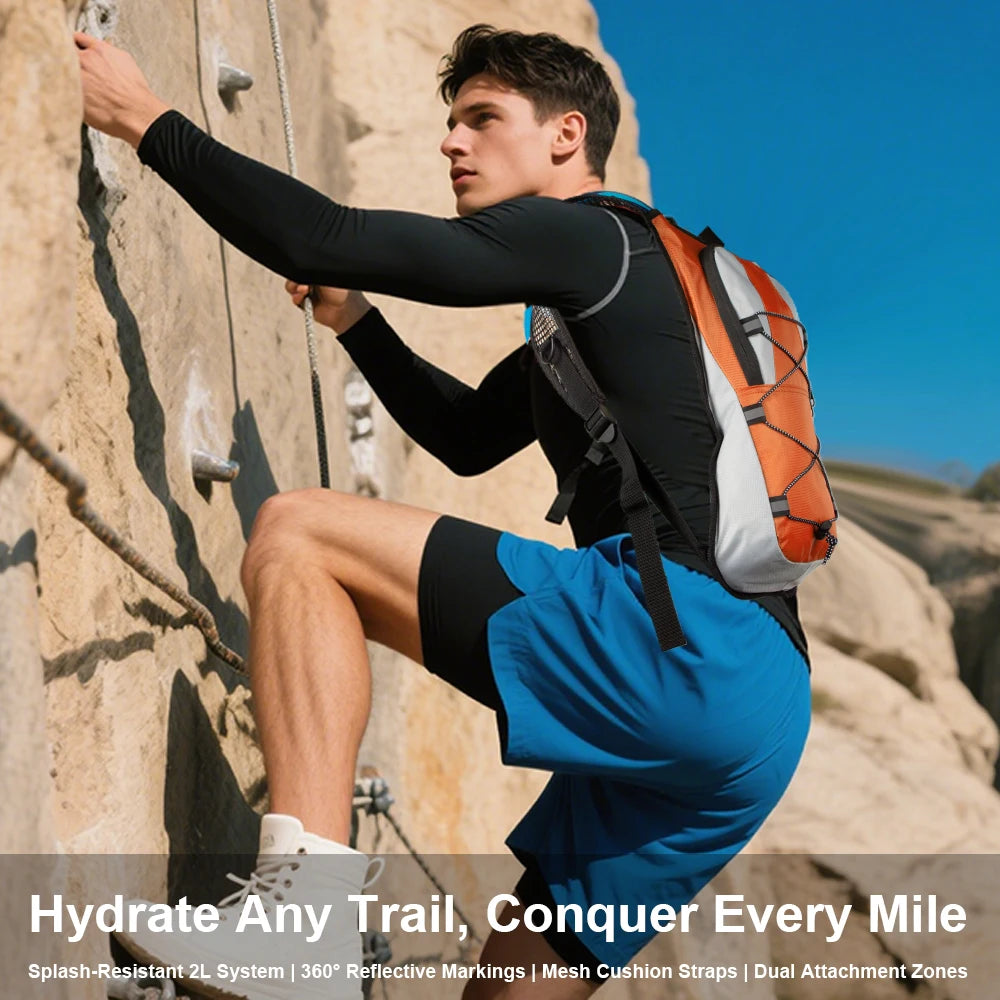 Hydration Backpack Hydration Pack with 2L Water Bladder, Lightweight Insulation Water Backpack for CyclingHiking,RunningClimbing