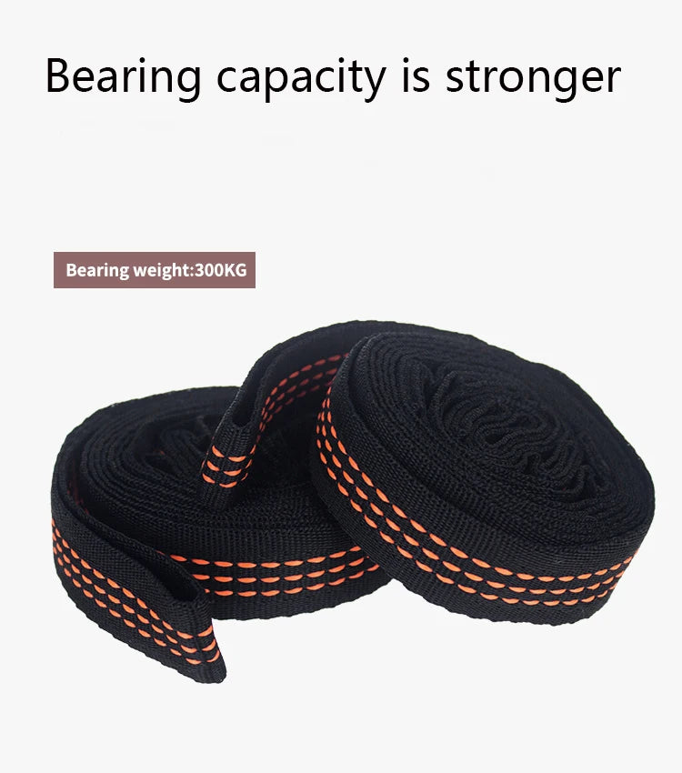 2Pcs Hammock Straps 5 Ring Height Load-bearing Knots Reinforced Polyester Straps For Outdoor Hammocks