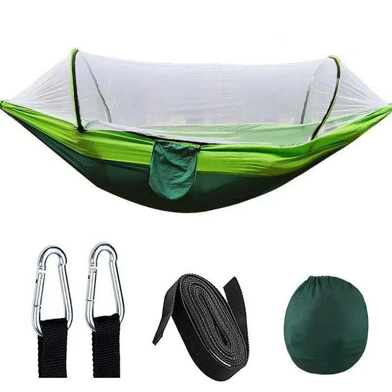 Hammock Sleep Swing Portable Net Outdoor Strength Parachute Fabric Hanging Camping Garden Hammock for Wilderness Camping on Foot