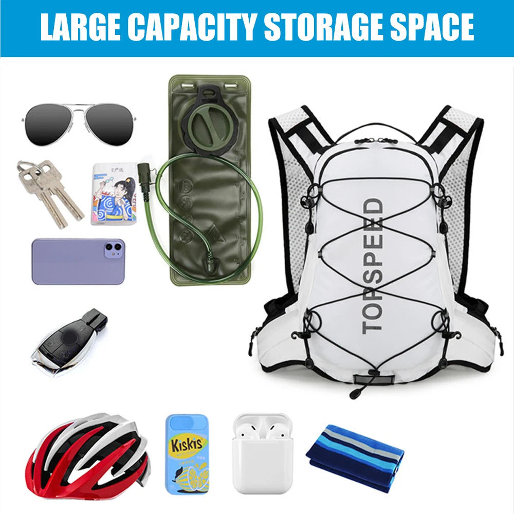 Trail Running Hydration Pack 16L,Cycling Backpack with Water Bladder,BPA-Free DrinkingTube,Quick-Access Pockets for HikingSports