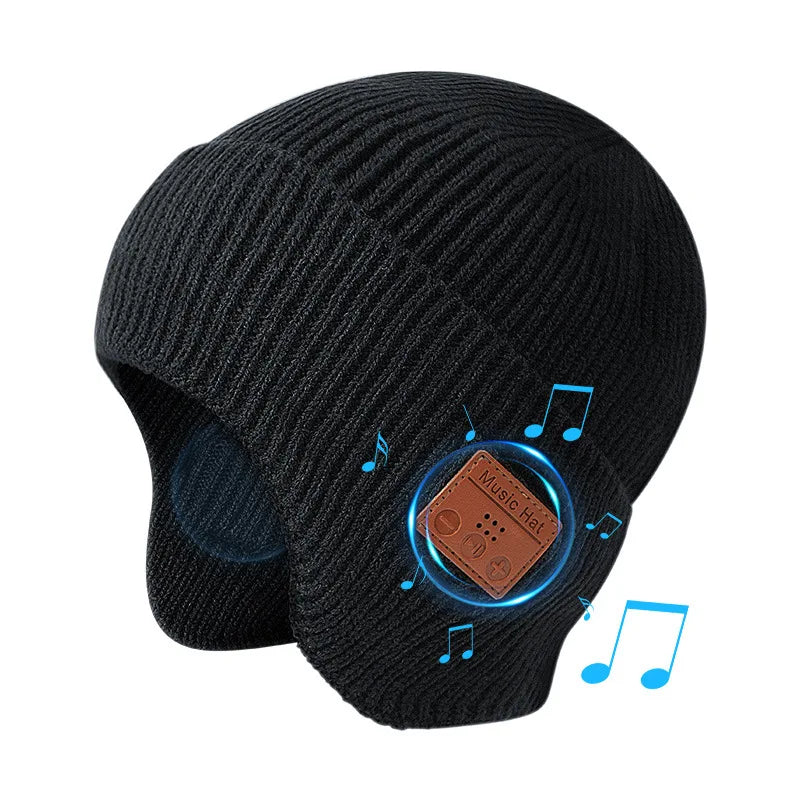 Wireless Bluetooth Earphone Hat Headset Rechargeable With Microphone Light  Weight Removable Keep Warm Listen Music Headphone