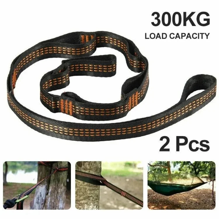 2Pcs Hammock Straps 5 Ring Height Load-bearing Knots Reinforced Polyester Straps For Outdoor Hammocks