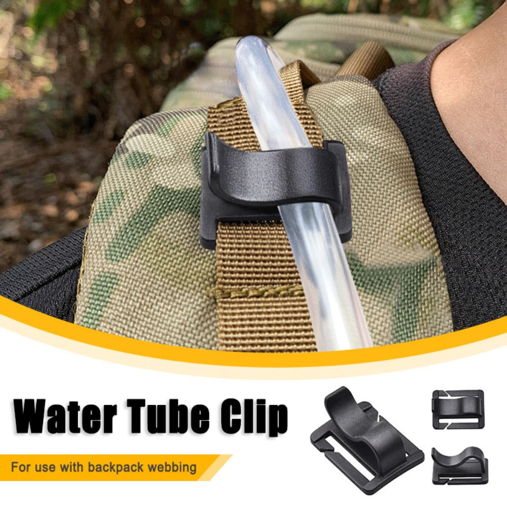 2/4pcs Rotatable Hydration Bladder Drinking Tube Trap Hose Webbing Clip Pack Tube  Webbing Clip Holder Hydration Backpack