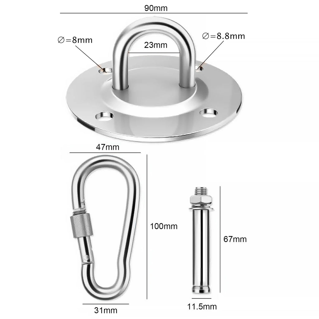 Hammock Hanging Kit - 500KG Capacity Ceiling Hammock Mount for Indoor Outdoor
