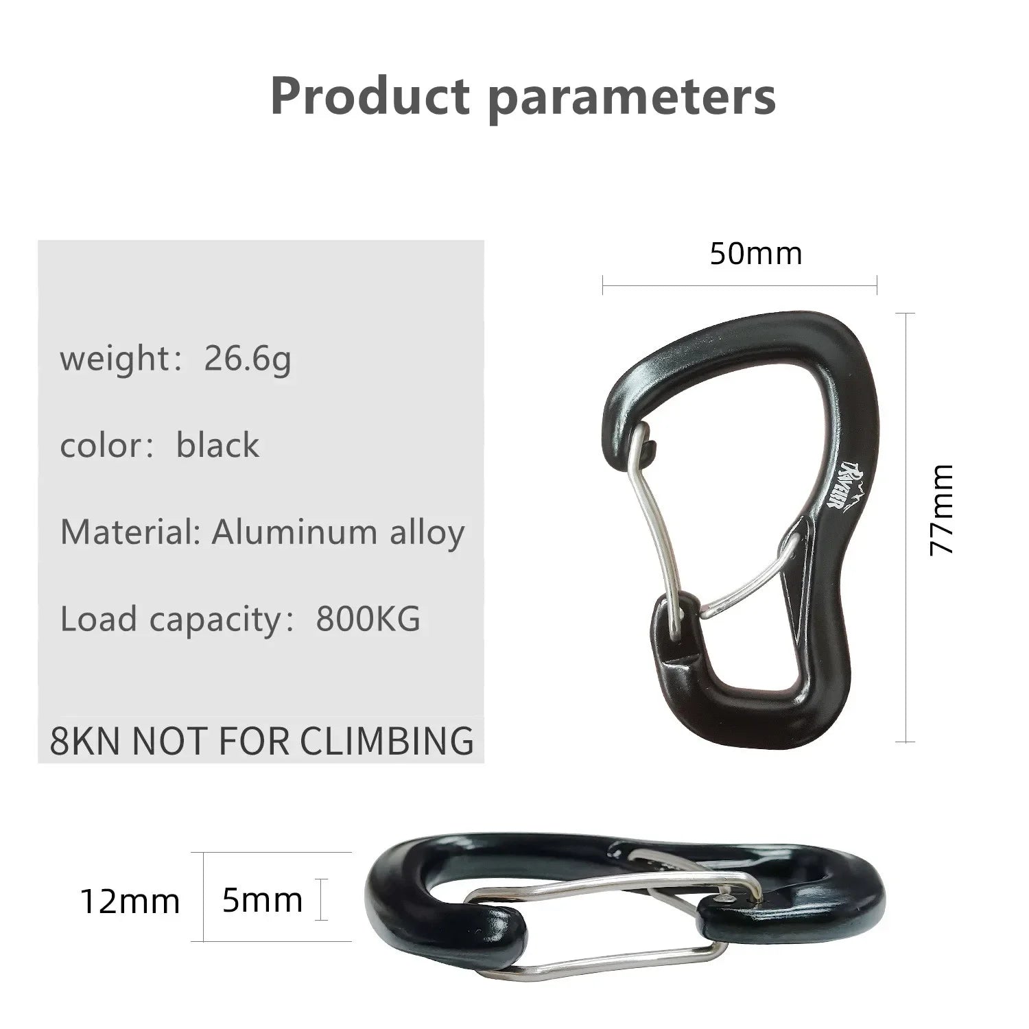 Outdoor Hammock Double Locking Buckle, Multifunctional Aluminum Alloy Hanging Buckle, Camping Hammock Quick Hanging Buckle