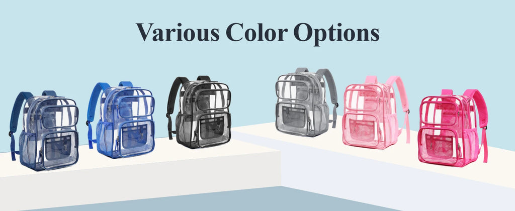 PACKISM Clear Backpack for School - 17 inch Large Heavy Duty Clear Bookbag, See Through PVC Backpacks (for age 12 above)