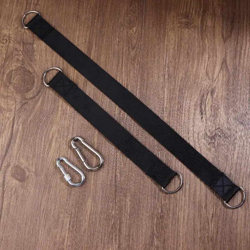 {MX} 2Pcs Durable Hammock Swing Hanging Belt And Steel Alloy Hooks Outdoor Camping Hiking Tools Hammock Accessories