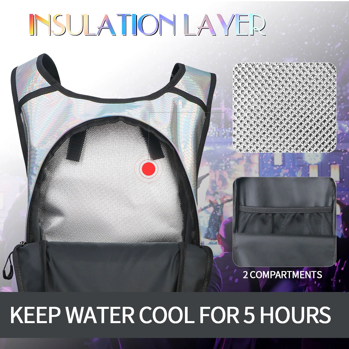 Bike Pack Portable Waterproof Backpack With Insulated Layer 3L Water Bag Outdoor Sport Climbing Hiking Pouch Hydration Backpack