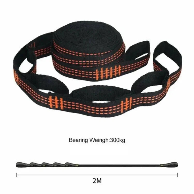 2Pcs Hammock Straps 5 Ring Height Load-bearing Knots Reinforced Polyester Straps For Outdoor Hammocks