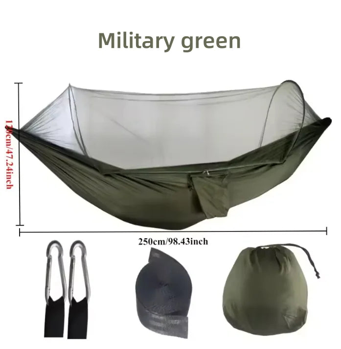 Camping hammock Super elastic fast opening hammock suitable for camping hammock outdoor furniture garden leisure hammock