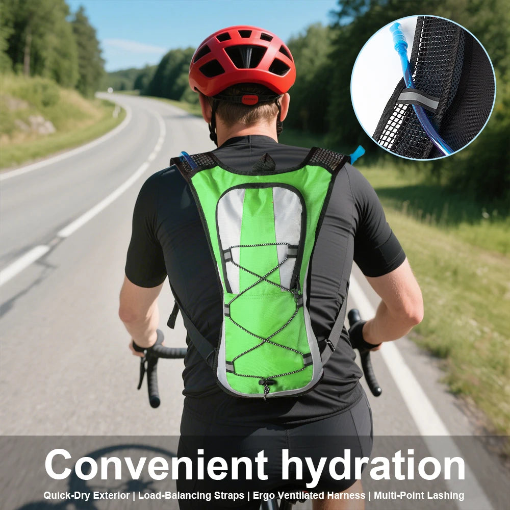 Hydration Backpack Hydration Pack with 2L Water Bladder, Lightweight Insulation Water Backpack for CyclingHiking,RunningClimbing