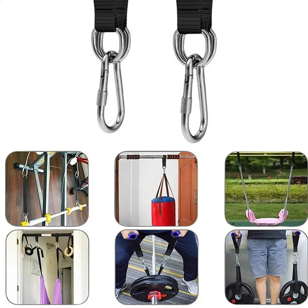 1/2pcs Durable Hanging Belt Hammock Swing Hanging Belt and Steel Alloy Hooks Outdoor Camping Hiking Tools Hammock Accessories