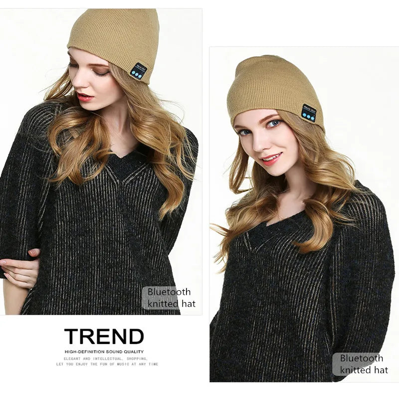 New Outdoor Multi Functional Bluetooth Music Wireless Headset Calling and Listening Knit Hat