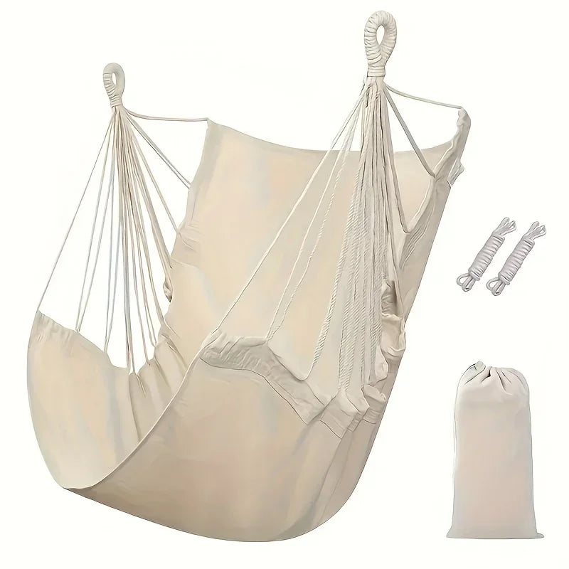 Fabric Hammock Chair Swing Rocking Chair With Storage Bag Dormitory Chair Portable Outdoor Garden Camping Anti Rollover Hammock