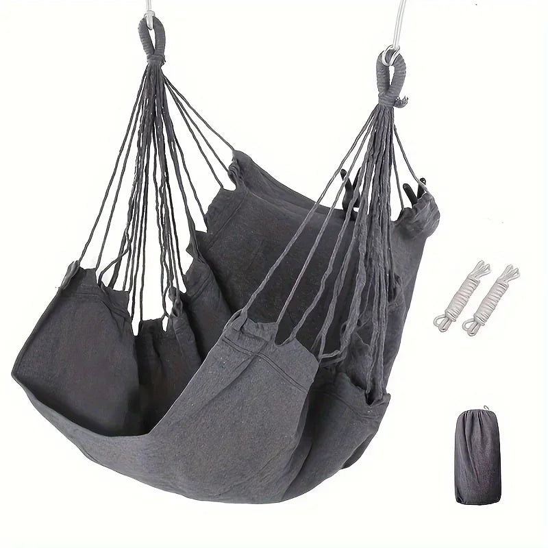 Fabric Hammock Chair Swing Rocking Chair With Storage Bag Dormitory Chair Portable Outdoor Garden Camping Anti Rollover Hammock