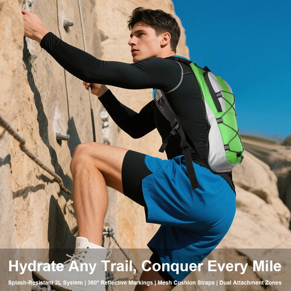 Hydration Backpack Hydration Pack with 2L Water Bladder, Lightweight Insulation Water Backpack for CyclingHiking,RunningClimbing