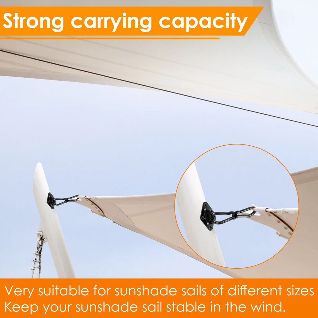 2Pcs Hammock Hooks Hanging Kit M6 M8 304 Stainless Steel Ceiling Hanging Kit Sun Shade Sail Hardware Set for Garden Patio